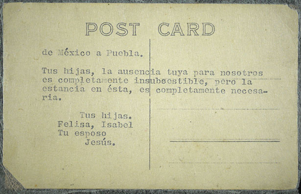 Postal calle de gante verso
