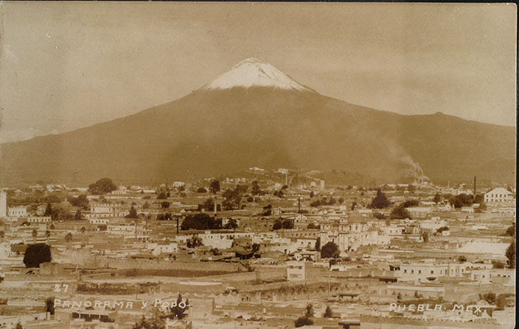 Postal puebla y popo 