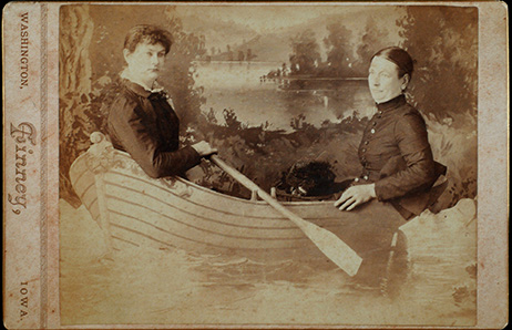 Retrato mujeres en bote