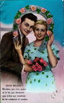 Postal pareja en colores